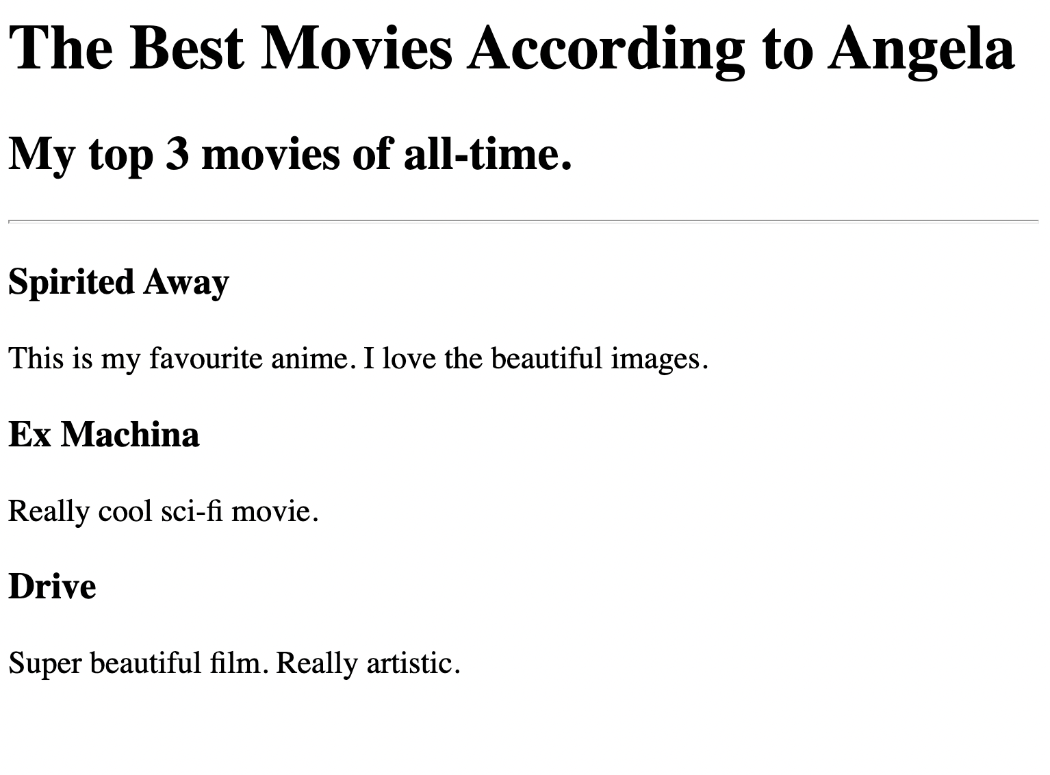 list of best movies